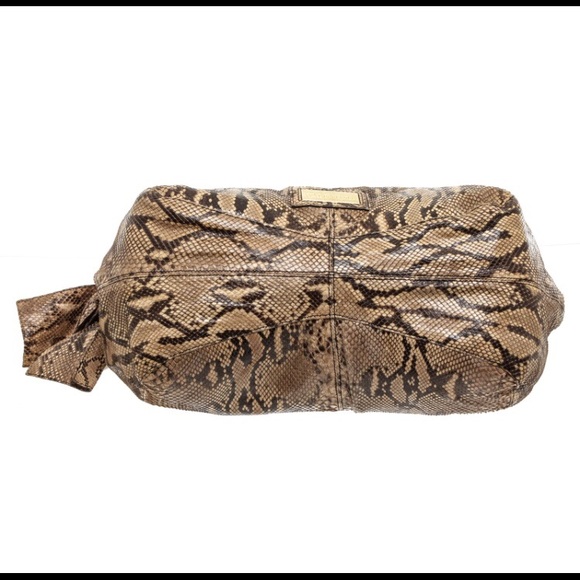 Valentino Brown Python Leather Nuage Bow Tote Bag - Picture 4 of 7